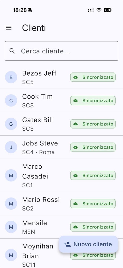 Lista clienti